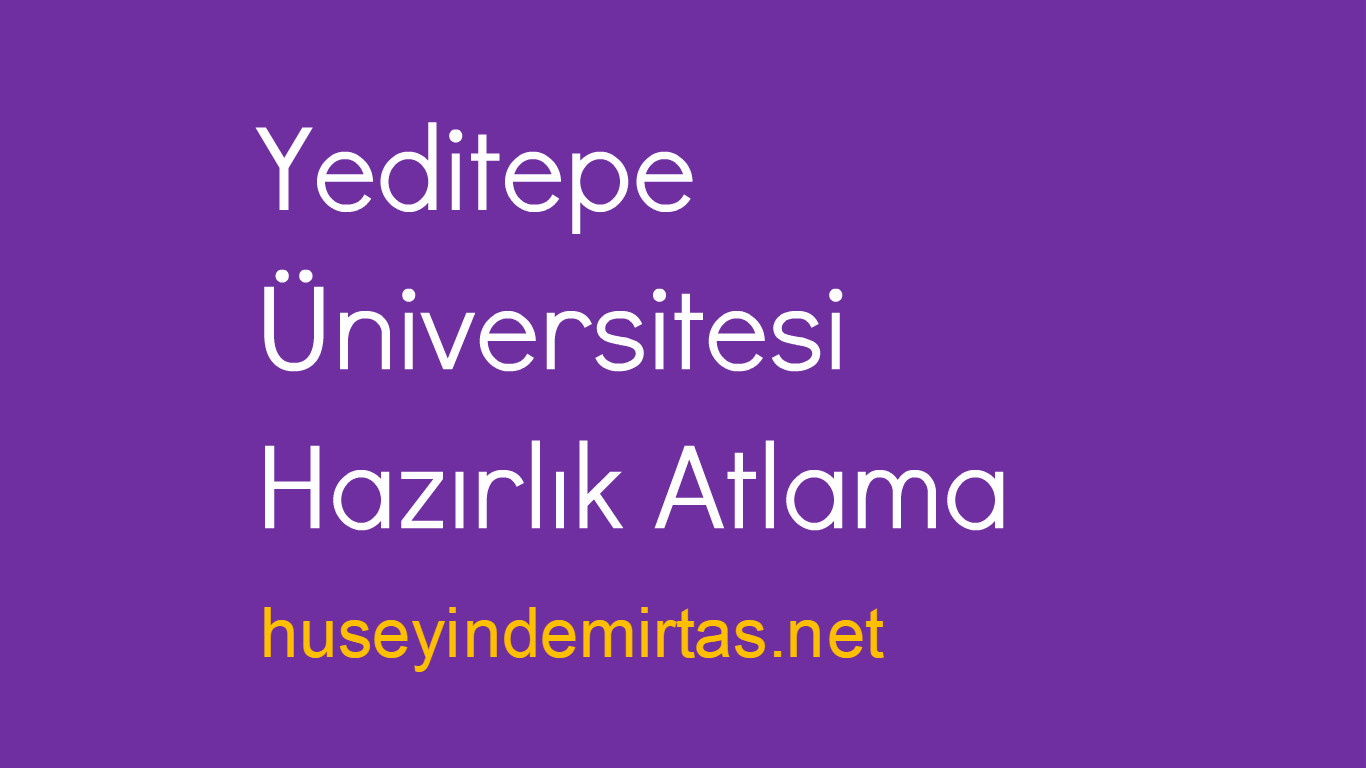 Yeditepe Üniversitesi Hazırlık Atlama